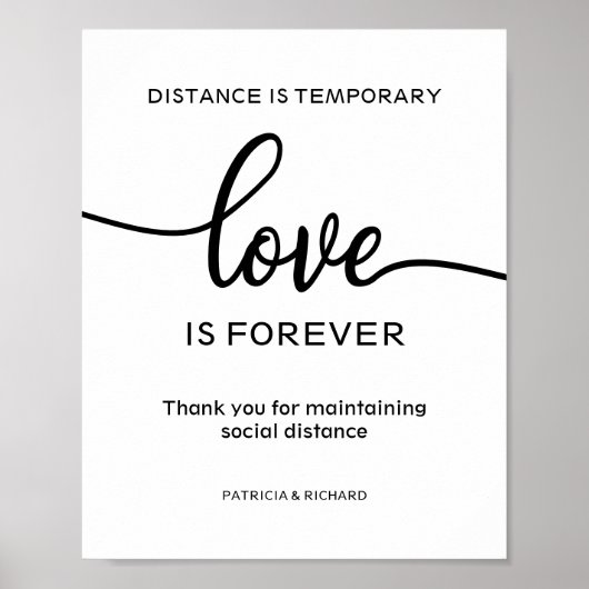 Poster La distance est l'amour temporaire est un signe po (Devant)