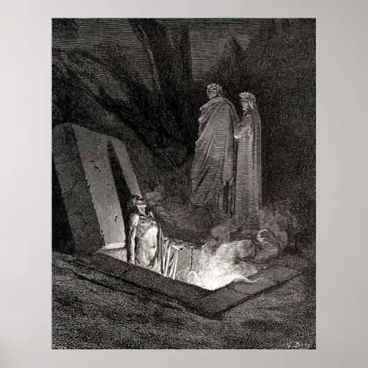 Poster La Divine Comédie Gustave Dore Dante Woodcut illus (Devant)