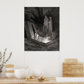 Poster La Divine Comédie Gustave Dore Dante Woodcut illus (Cuisine)