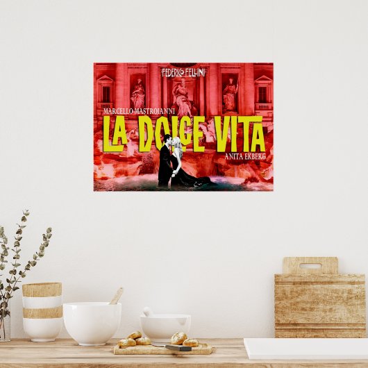 POSTER LA DOLCE VITA (Cuisine)