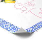 Poster La Dolce Vita Lemon Pink Bow Baby showers Cadeaux (Coin)