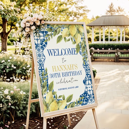 Poster La Dolce Vita Méditerranée Citron italien Annivers