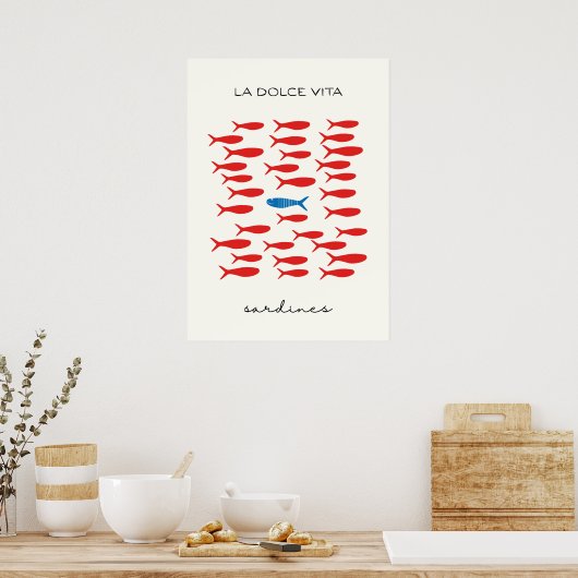Poster La dolce vita sardines (Cuisine)