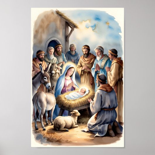 Poster La douce Nativité Christian Wall Art (Devant)