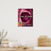 Poster La douleur est bonne - Total Tête de Chil Canvas (Cuisine)