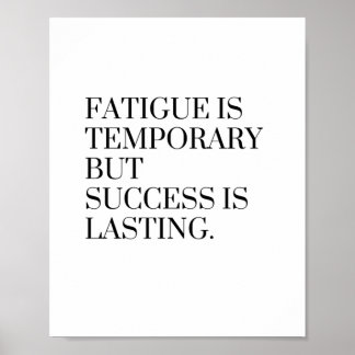 Poster La douleur est temporaire mais le succès permanent