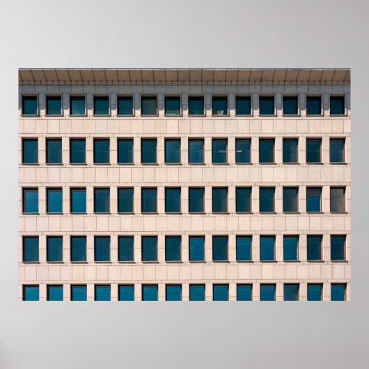 Poster La façade du bâtiment moderne de forme rectangulai (Devant)