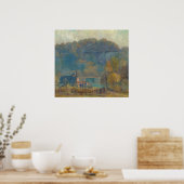 Poster La falaise du matin, Ozarks (huile sur toile) (Cuisine)