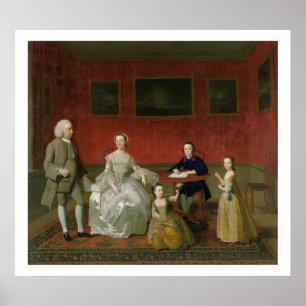 Poster La famille Buckley-Boar, c.1758-60 (huile sur toil