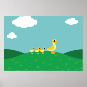 Poster La famille de canard