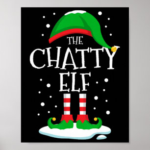 Poster La famille de Noël des elfes de charme qui corresp