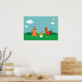 Poster La famille du poulet à l'heure du jour (Cuisine)