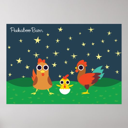 Poster La famille du poulet la nuit (Devant)