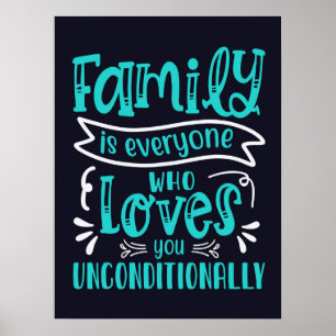 Poster La Famille Est Toute Personne Qui Vous Aime Sans C