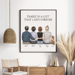Poster La famille est un cadeau qui dure pour toujours