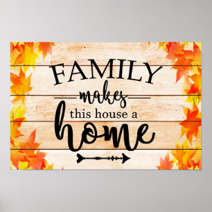 Poster La famille fait de cette maison un foyer