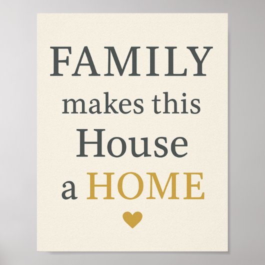 Poster La famille fait de cette maison une maison (Devant)