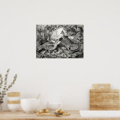 Poster La Famille Heureuse - Grouse et Jeune Ruffed - 186 (Cuisine)