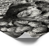 Poster La Famille Heureuse - Grouse et Jeune Ruffed - 186 (Coin)