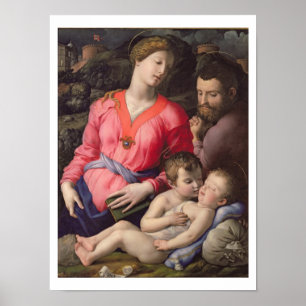 Poster La famille sainte de Panciatichi, c.1530-32 (huile