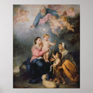 Poster La famille sainte ou la Vierge de Séville