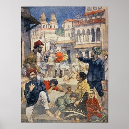 Poster La famine en Inde (Devant)