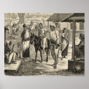 Poster La famine indienne