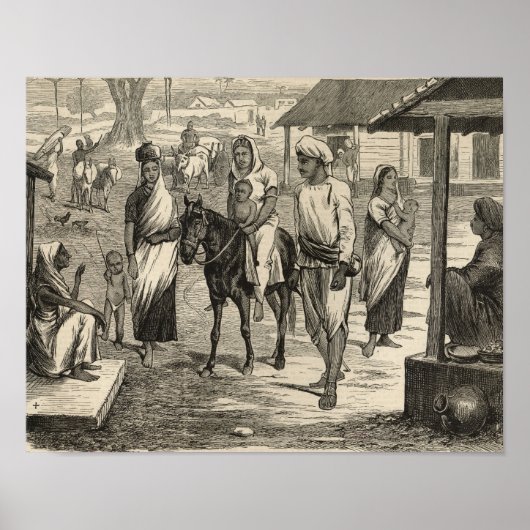 Poster La famine indienne (Devant)