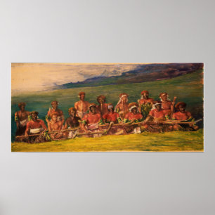 Poster La Farge - Chefs Et Interprètes En Danse De Guerre