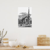 Poster La Farge - Église commémorative Channing (Cuisine)