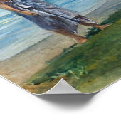 Poster La Farge - Filles Portant Un Canoë Vaiala À Samoa (Coin)