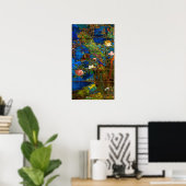 Poster La Farge - Paons (Bureau à domicile)