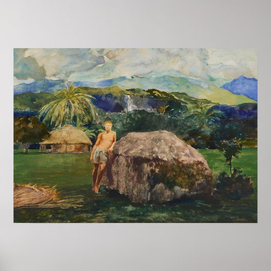 Poster La Farge - Tombe d'un chef 1890 (Devant)