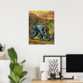 Poster La Faucheuse avec la faucille par Vincent van Gogh (Bureau à domicile)