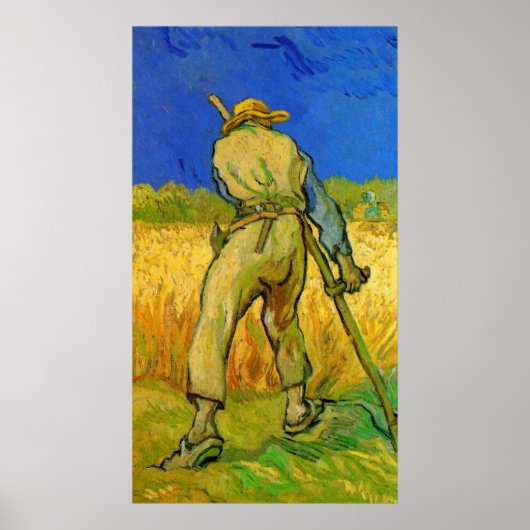 Poster La Faucheuse par Vincent van Gogh (Devant)