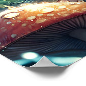 Poster La fée éthérée coule sur un champignon (Coin)