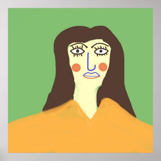 Poster la femme art abstrait (Devant)