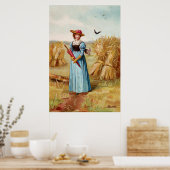 Poster La femme dans le champ de blé Imprimer (Cuisine)