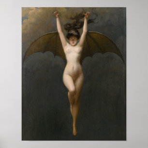 Poster La Femme de chauve-souris 1890