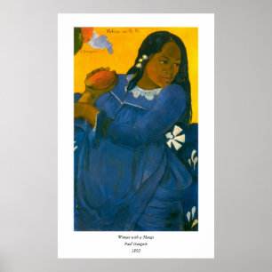 Poster La femme de Paul Gauguin avec un mangue (1892)