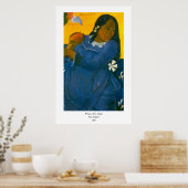 Poster La femme de Paul Gauguin avec un mangue (1892) (Cuisine)