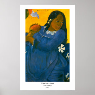 Poster La femme de Paul Gauguin avec une mangue (1892)
