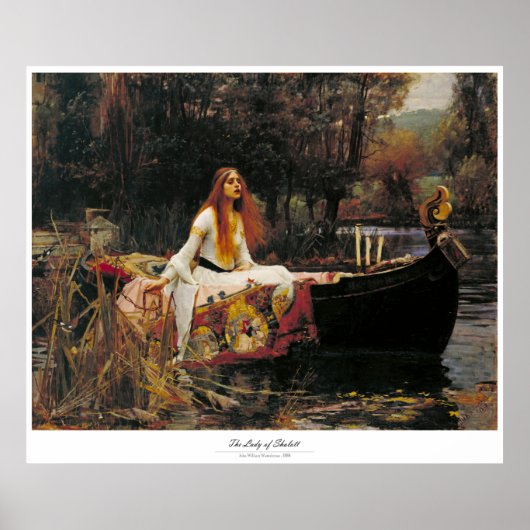 POSTER LA FEMME DE SHALOTT - JOHN WILLIAM WATERHOUSE (Devant)