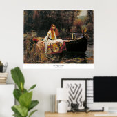 POSTER LA FEMME DE SHALOTT - JOHN WILLIAM WATERHOUSE (Bureau à domicile)