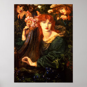 Poster La femme débarquée par Dante Gabriel Rossetti