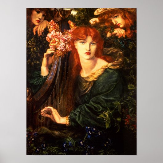 Poster La femme débarquée par Dante Gabriel Rossetti (Devant)