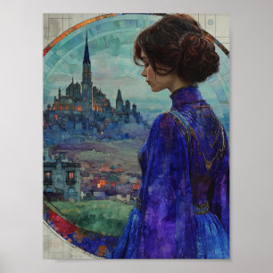 Poster La femme en bleu