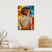 Poster La Femme Tatouée - Les Papillons Tournent (Cuisine)