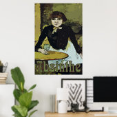Poster La femme vintage Absinthe (Bureau à domicile)