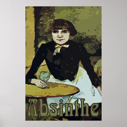 Poster La femme vintage Absinthe (Devant)